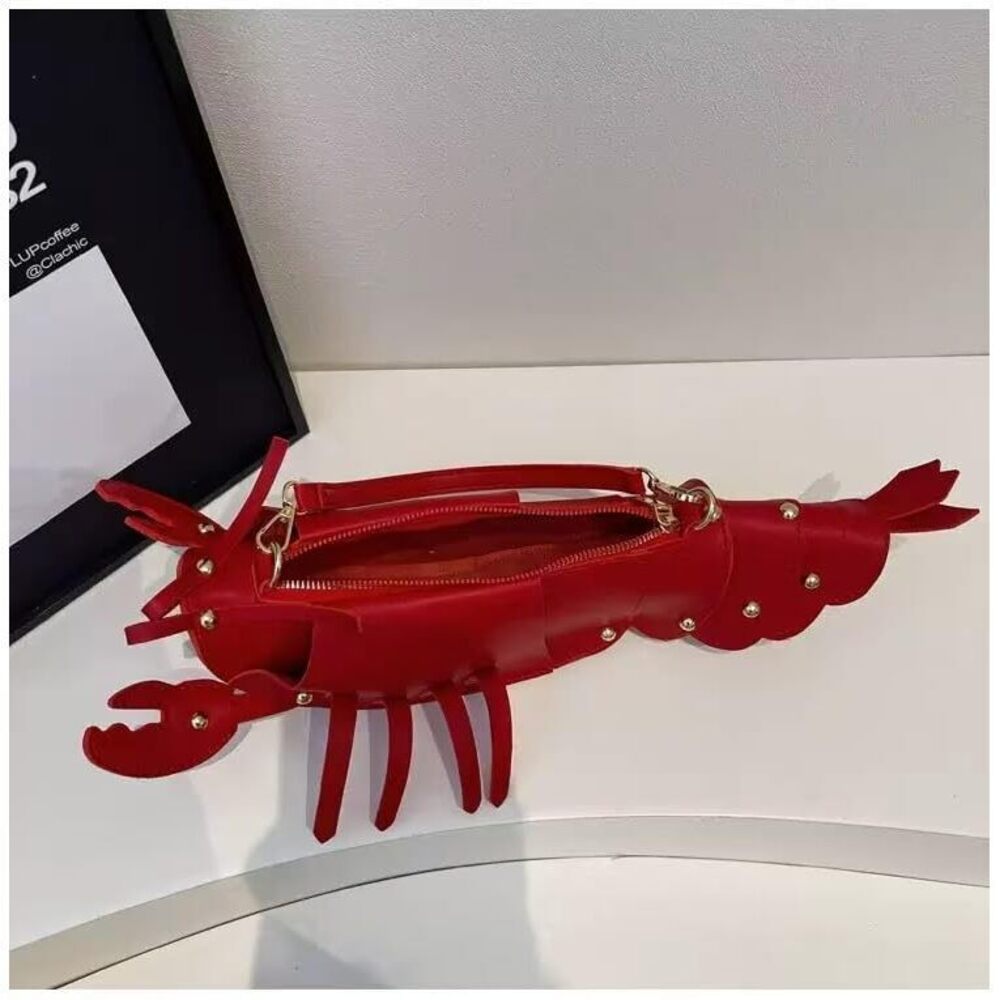 1953 Cute 3D Lobster Shoulder Bag Crossbody Bag, Novelty Purse, Unique - Picture 5 of 7